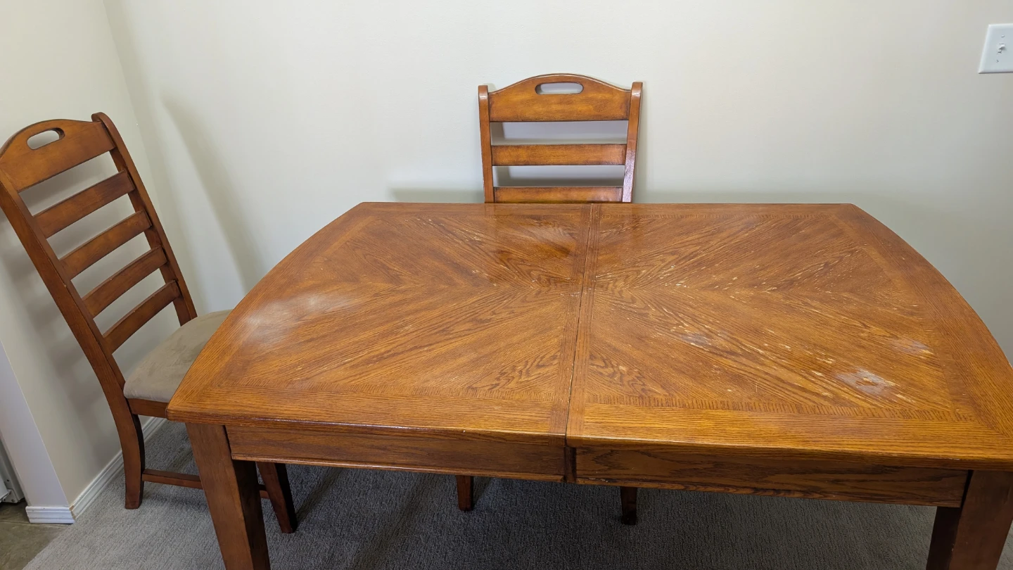 Wooden Dining Table and Chairs Set - photo 2