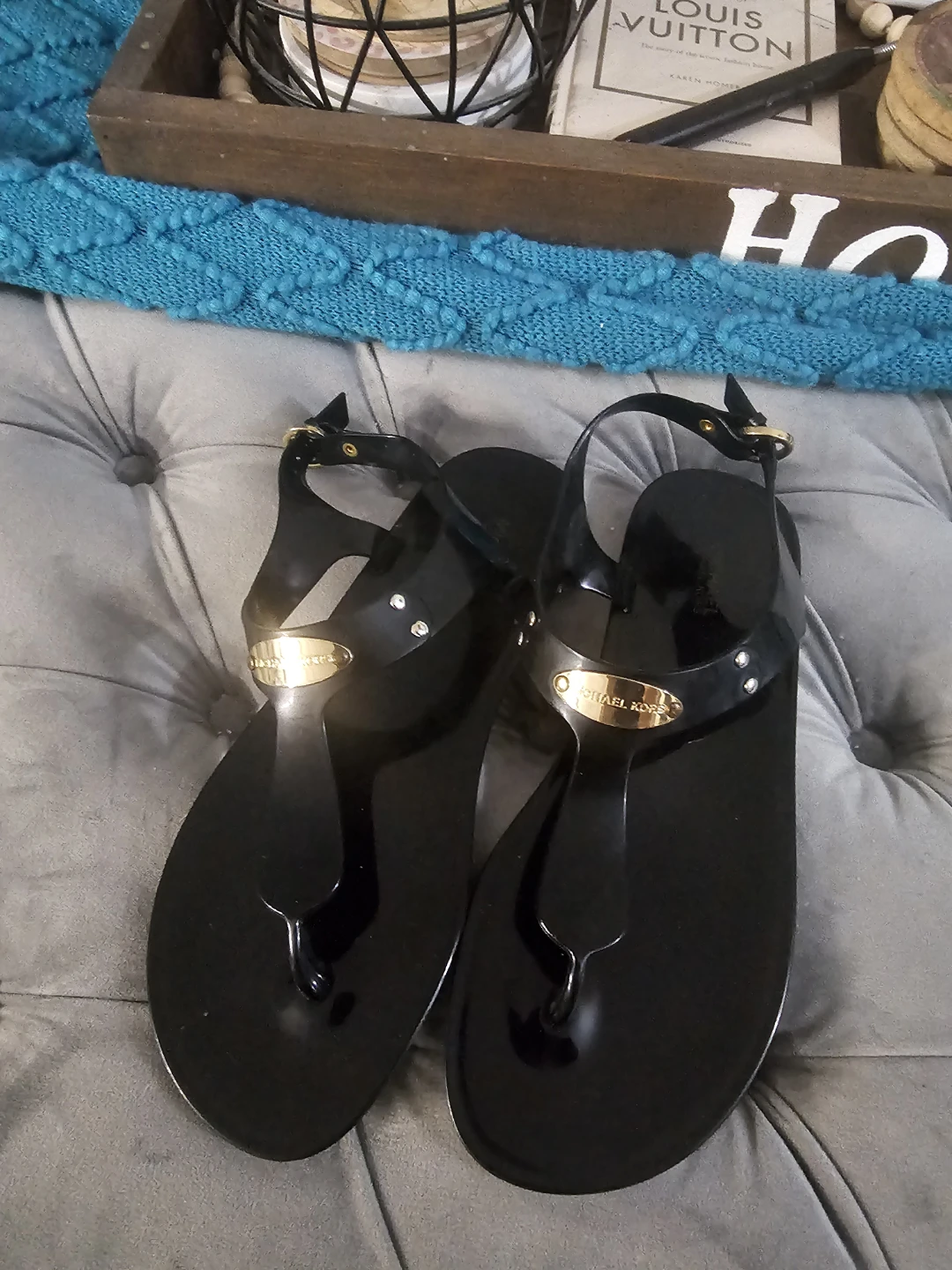 Michael Kors Black Jelly Sandals - Size 8 - photo 2