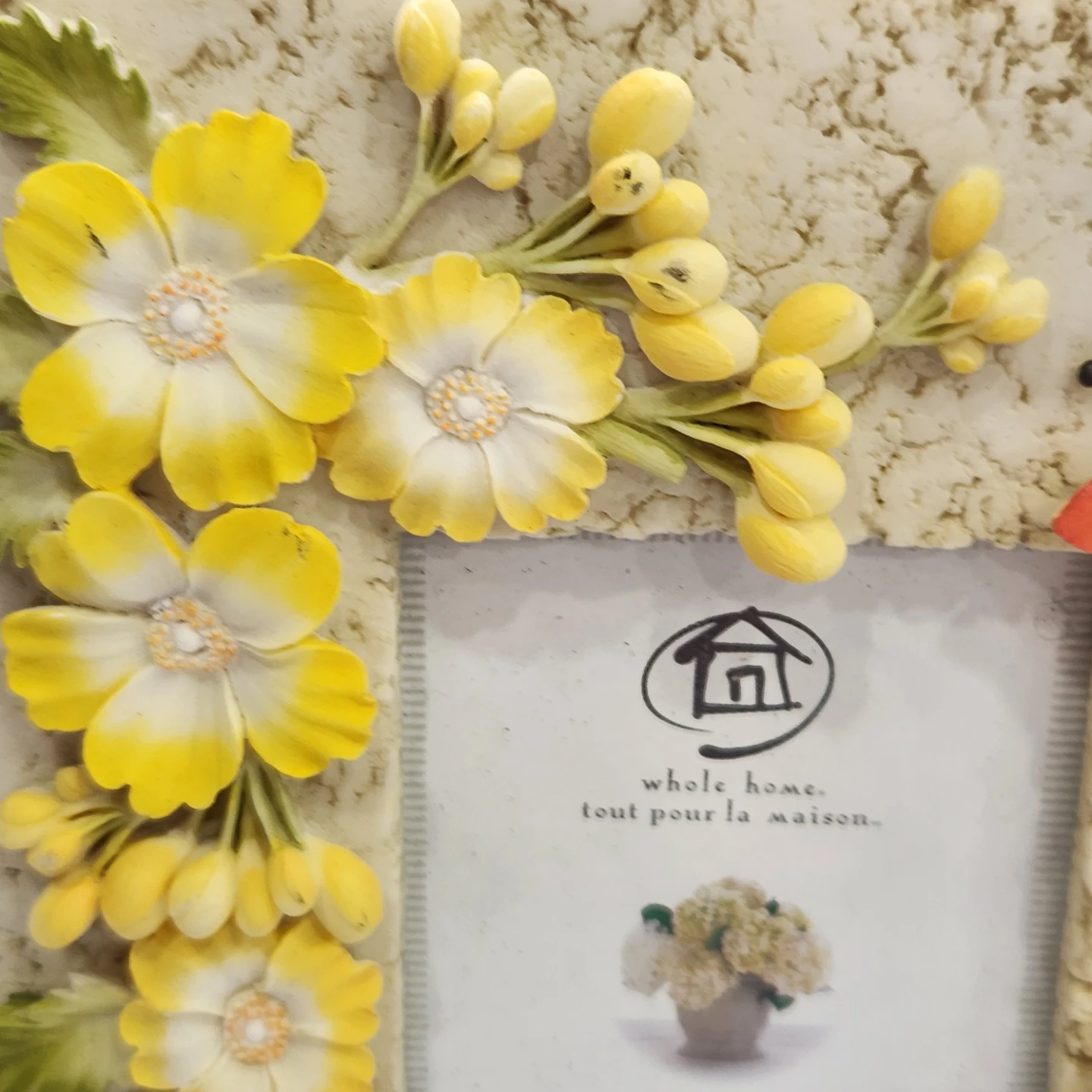 Beautiful ceramic butterflies and flowers small photo frame - photo 3