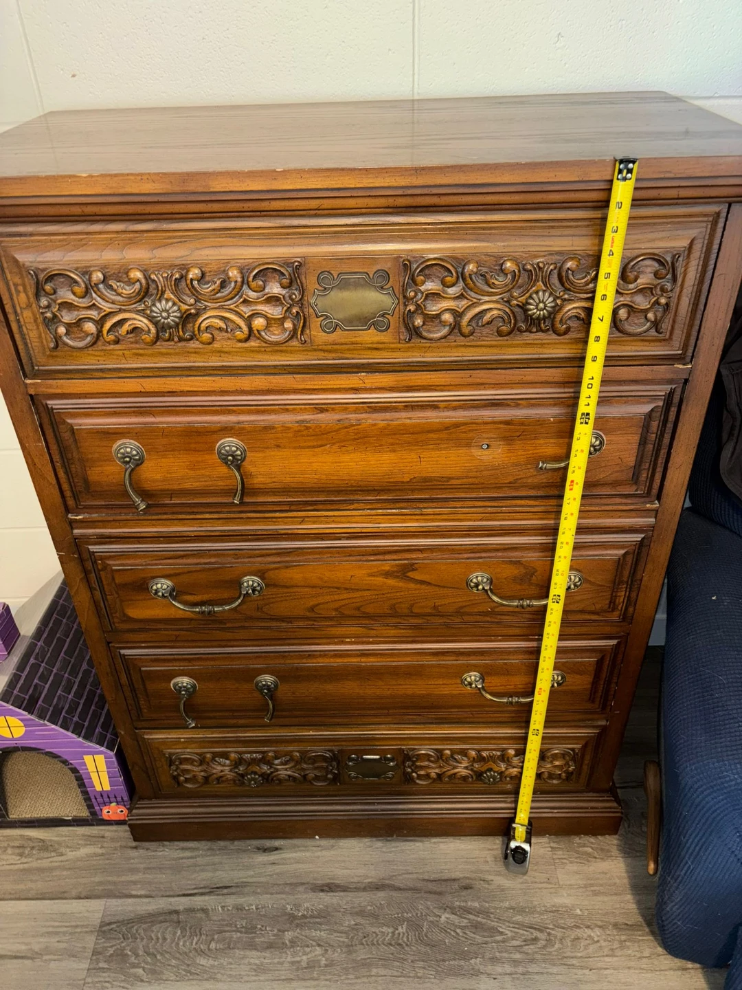 Wooden Dresser with Ornate Carvings - photo 3