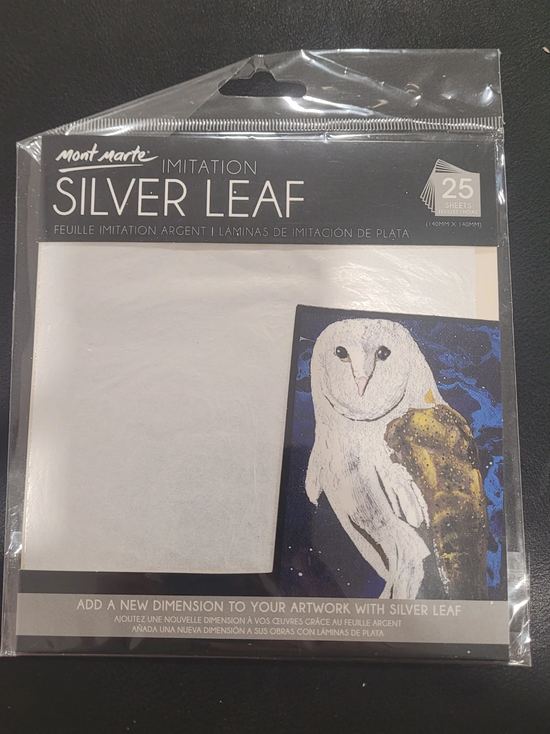 Mont Marte Imitation Silver Leaf -  25 Sheets