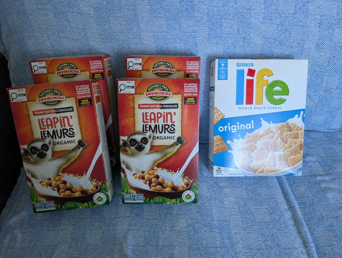 Nature's Path - 4 Boxes and 1 Quaker Whole Grain Cereal box