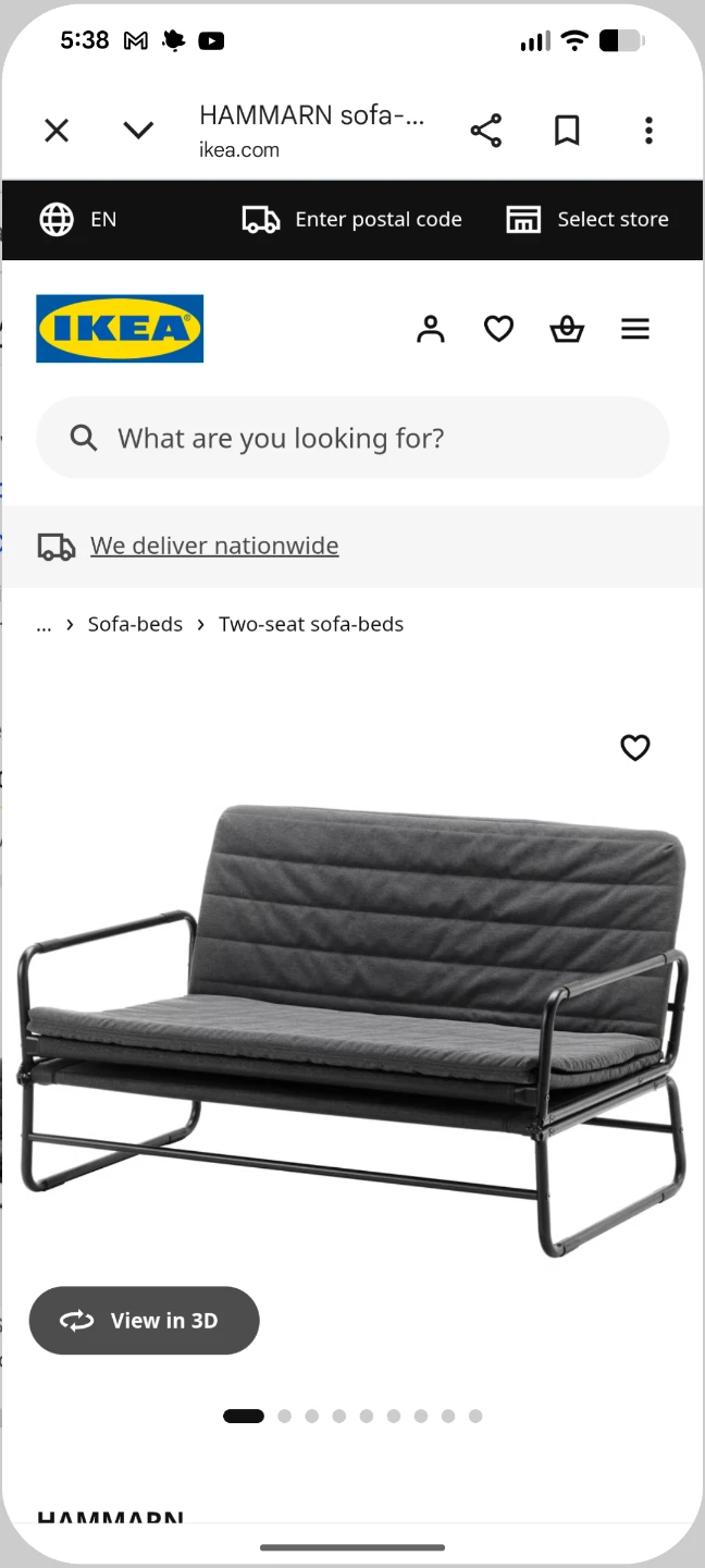IKEA HAMMARN Sofa Bed