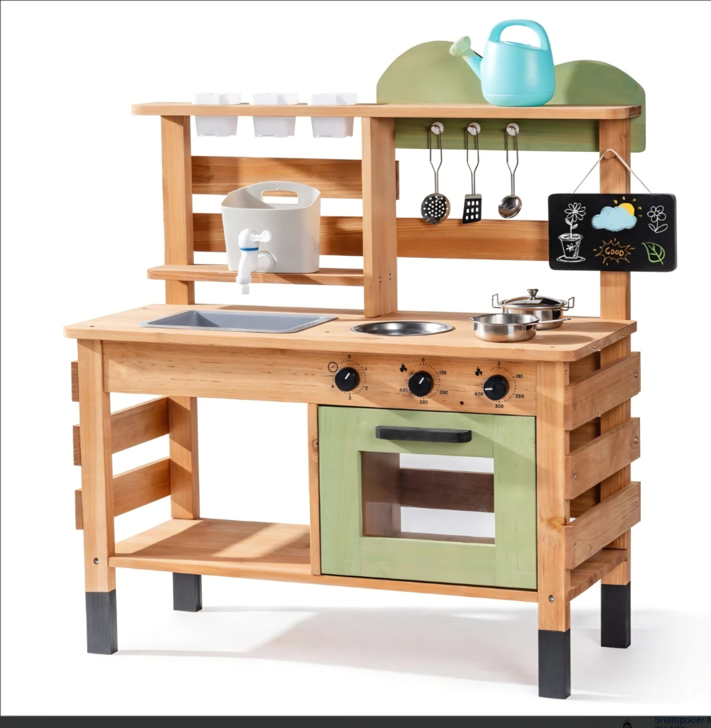 Kids Wooden Mud Kitchen with Accessories