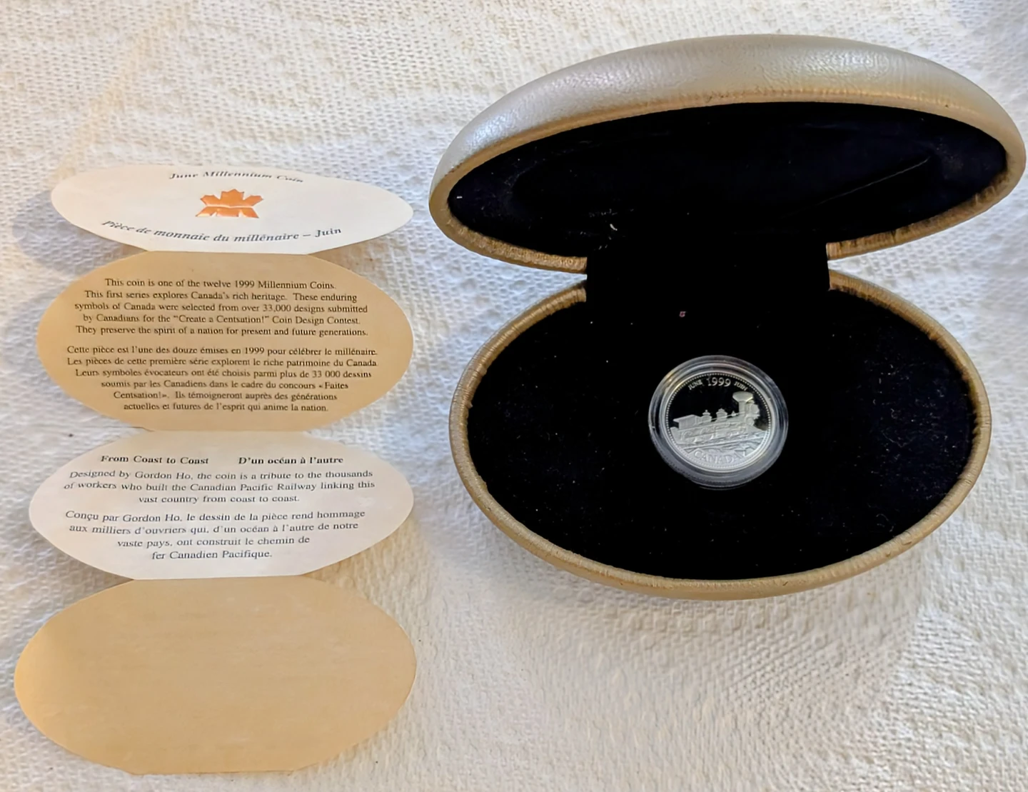 1999 Canada Millennium Coin - June - Train - photo 2