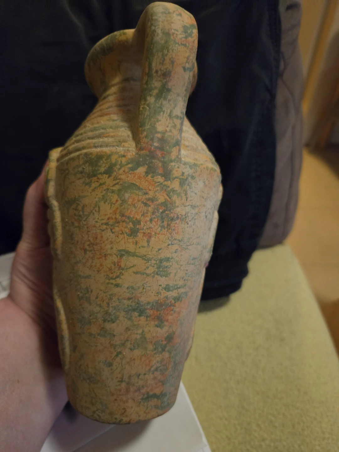 Decorative Vintage Vase with Rose and Ribbon - photo 2