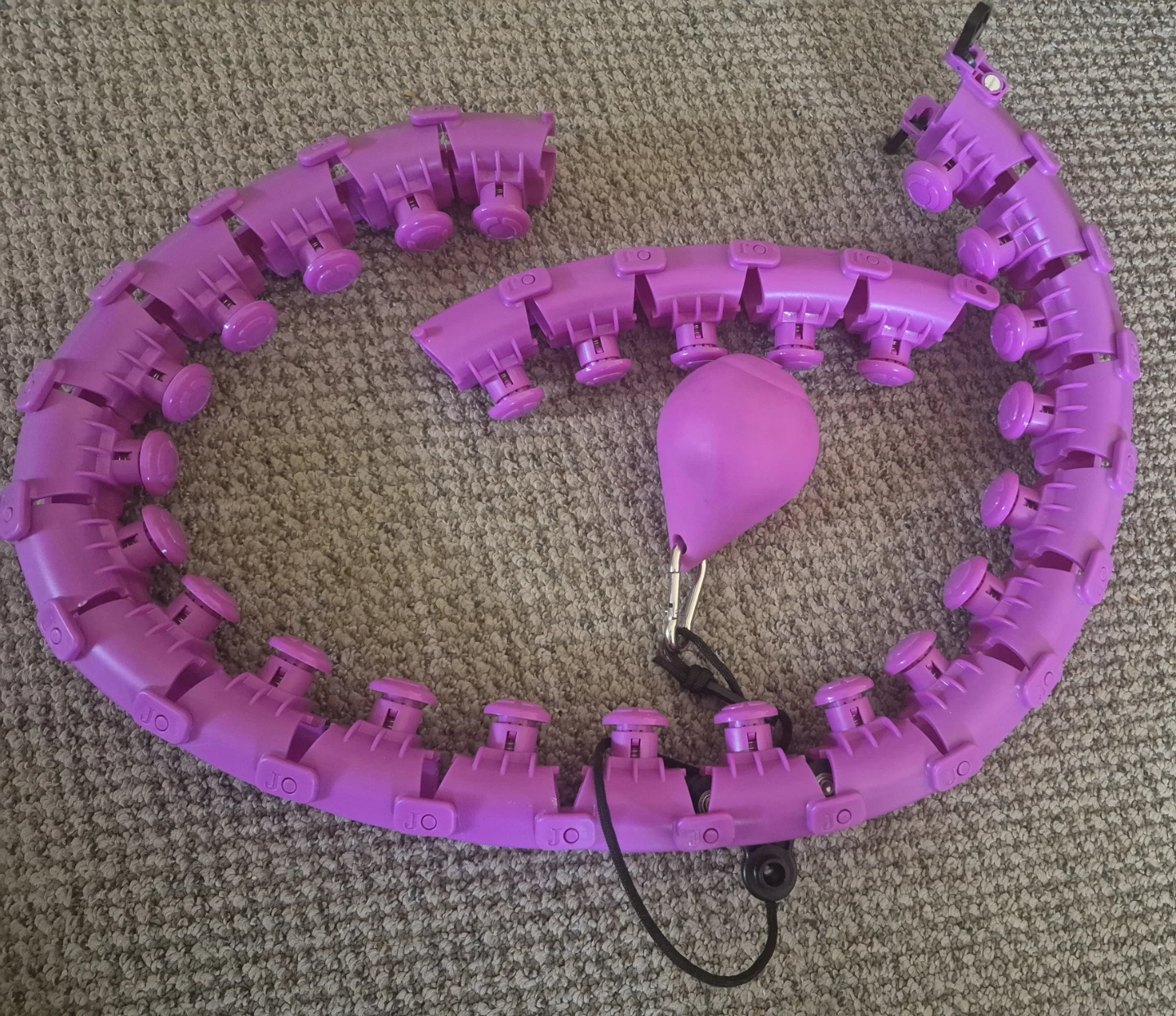 Purple Adjustable Fitness Hula Hoop
