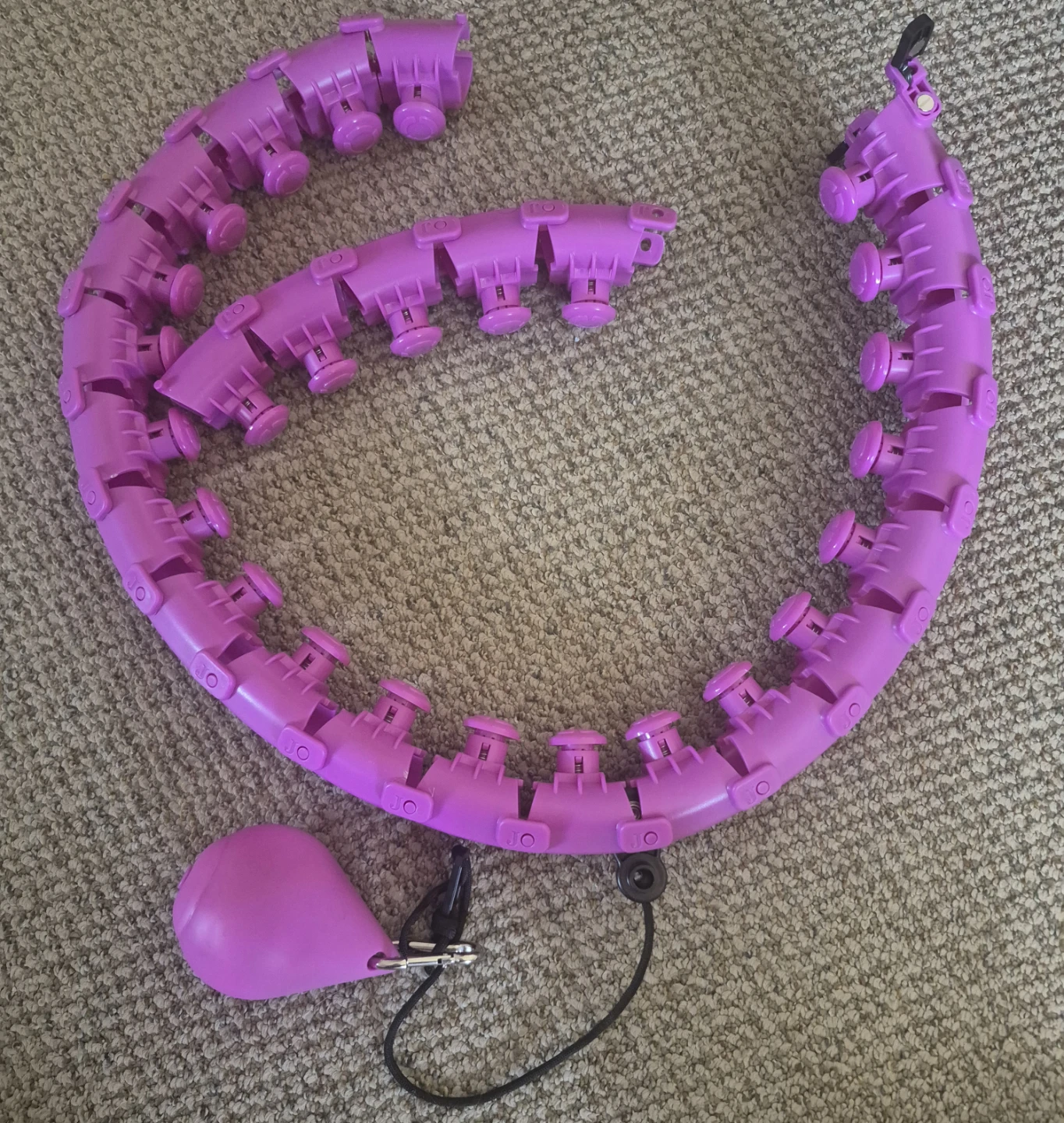 Purple Adjustable Fitness Hula Hoop - photo 2