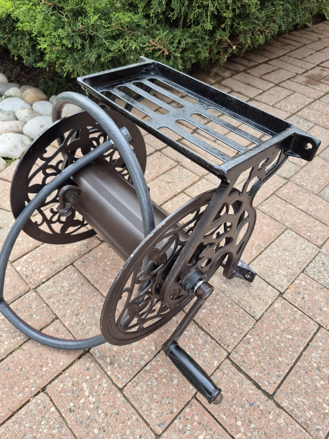 Beautiful Decorative Metal Garden Hose Reel Holder