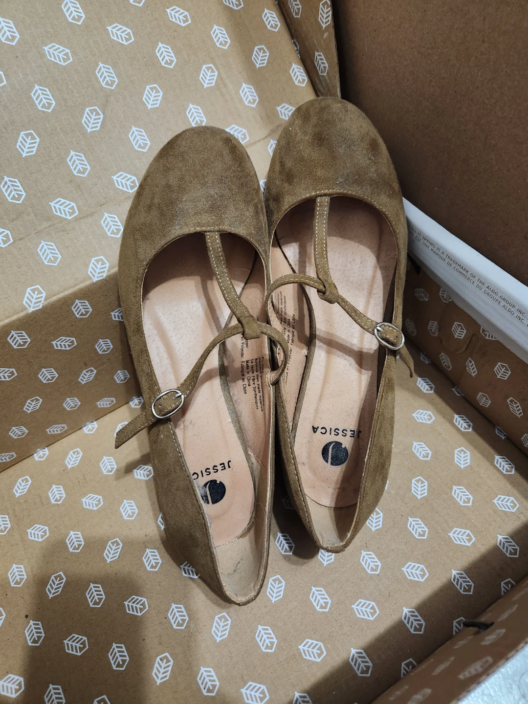 Jessica Simpson Women's T-Strap Flats - Brown Suede - photo 2