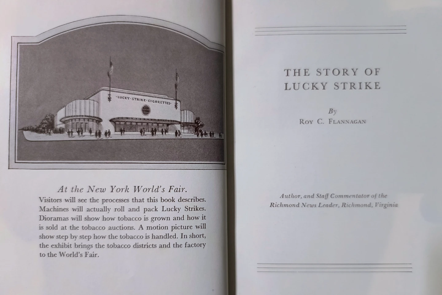 1939 New York Worlds Fair, Story of Lucky Strike Cigarettes - photo 3
