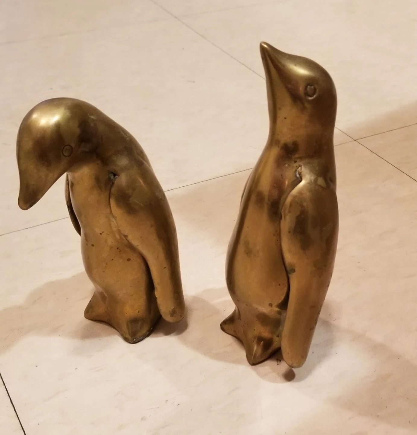 Vintage Brass Penguin Figurines (Set of 2)