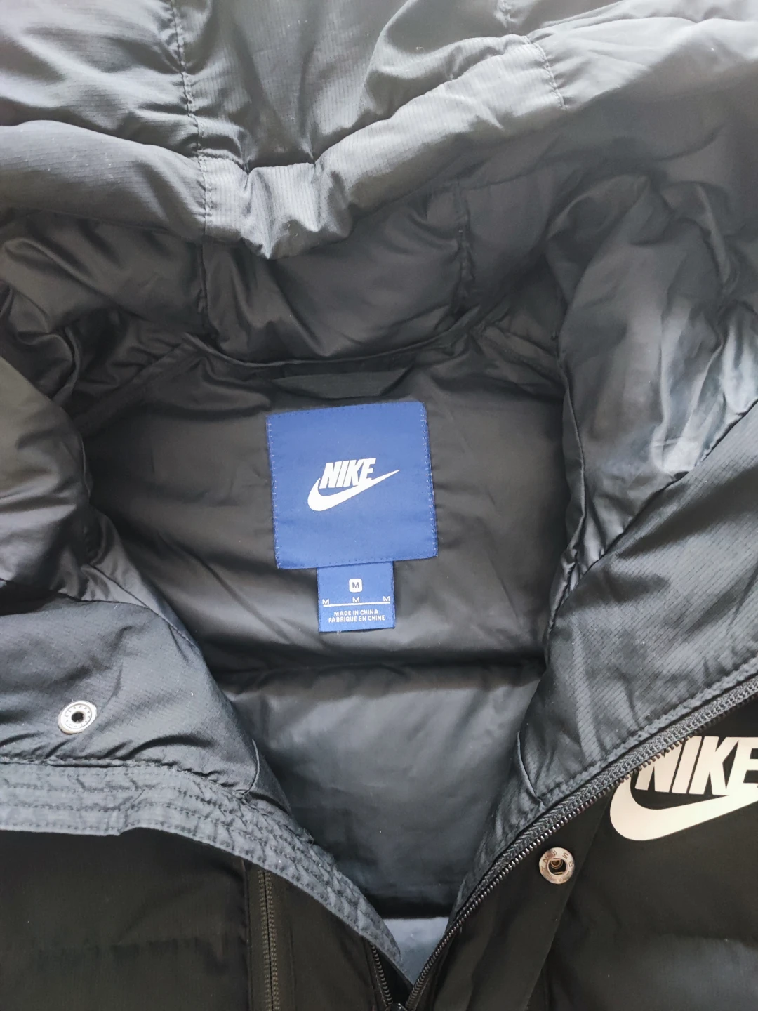Nike Down Fill Puffer Parka Jacket Black Size Medium - photo 3