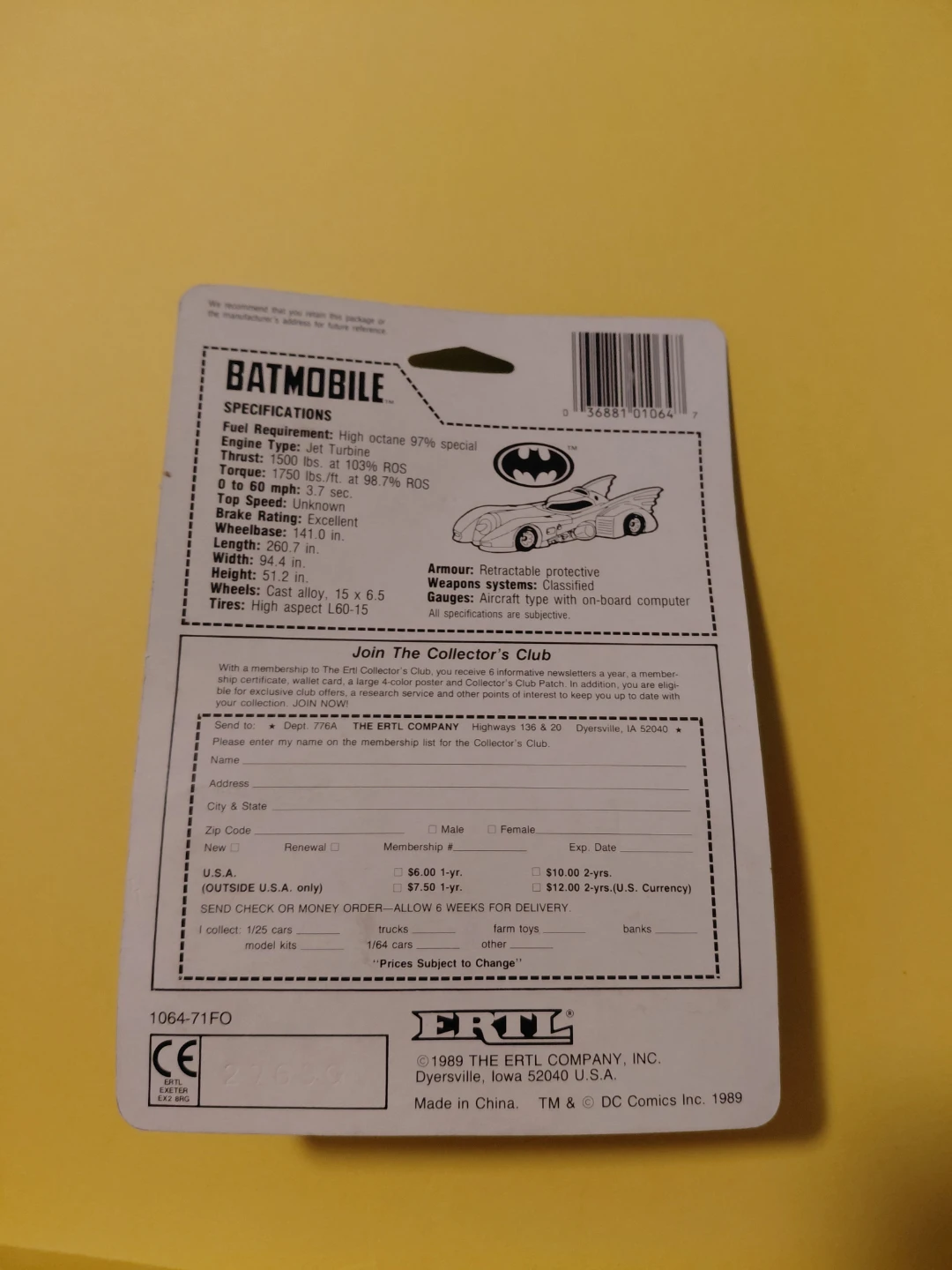 ERTL Batman Batmobile Die-Cast Toy Car - photo 2