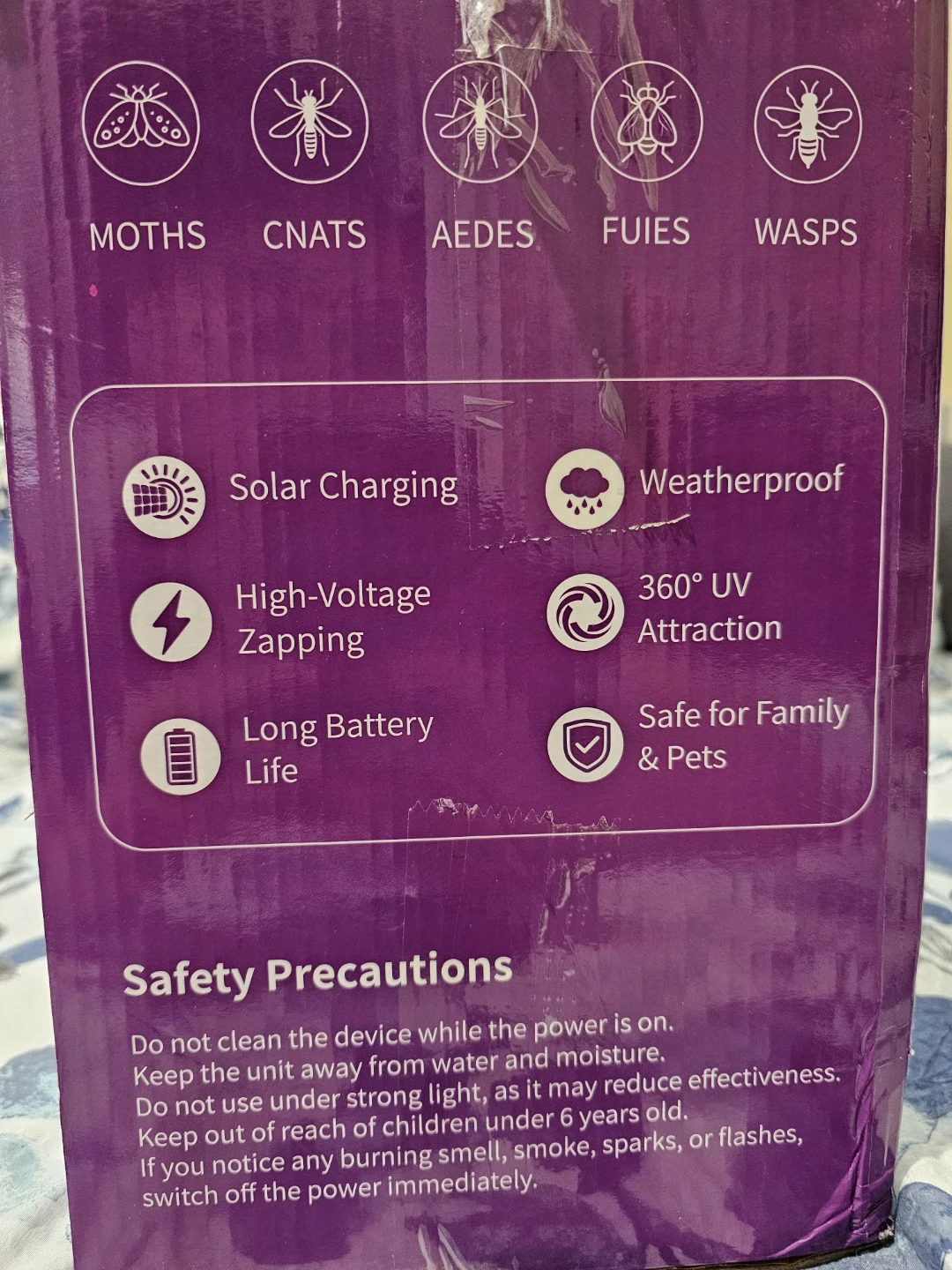 SPANSOL K160W Solar Bug Zapper - photo 2