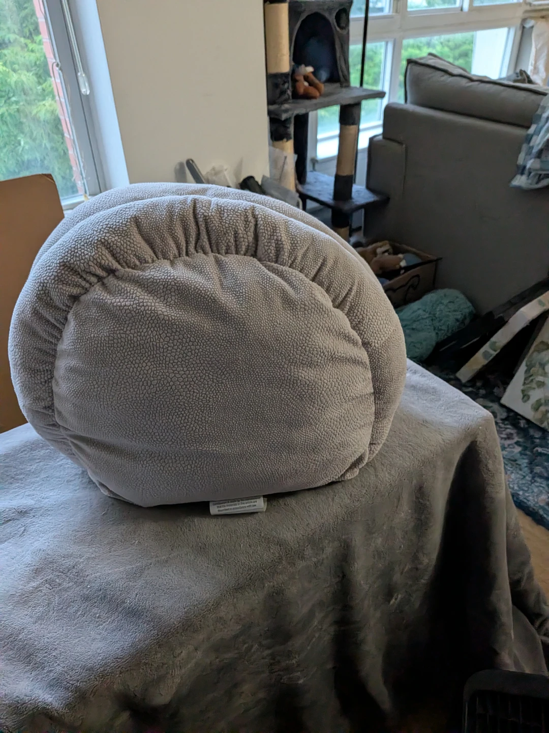 Plush Pet Bed with Hanging Toy - photo 2