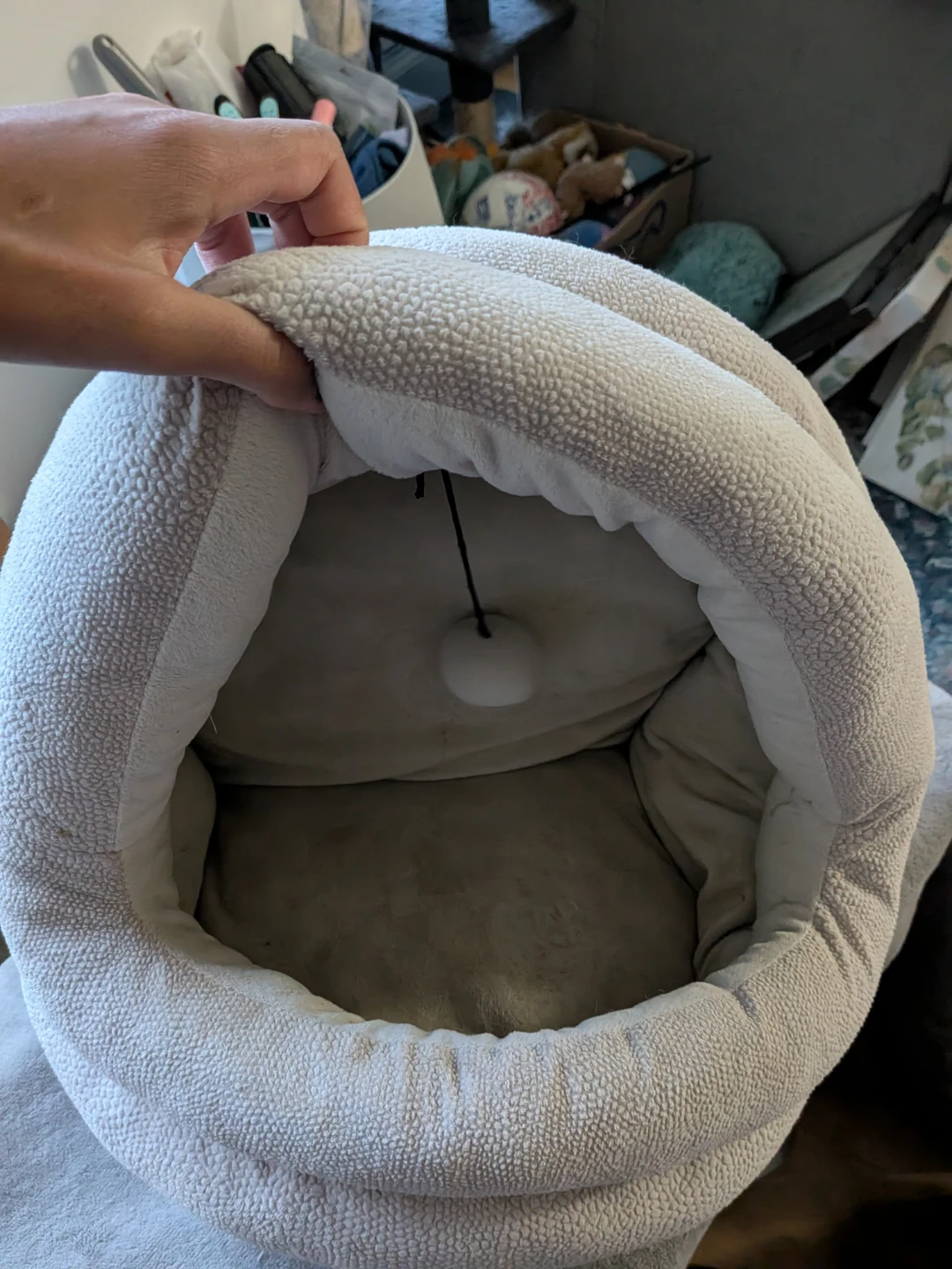 Plush Pet Bed with Hanging Toy - photo 3