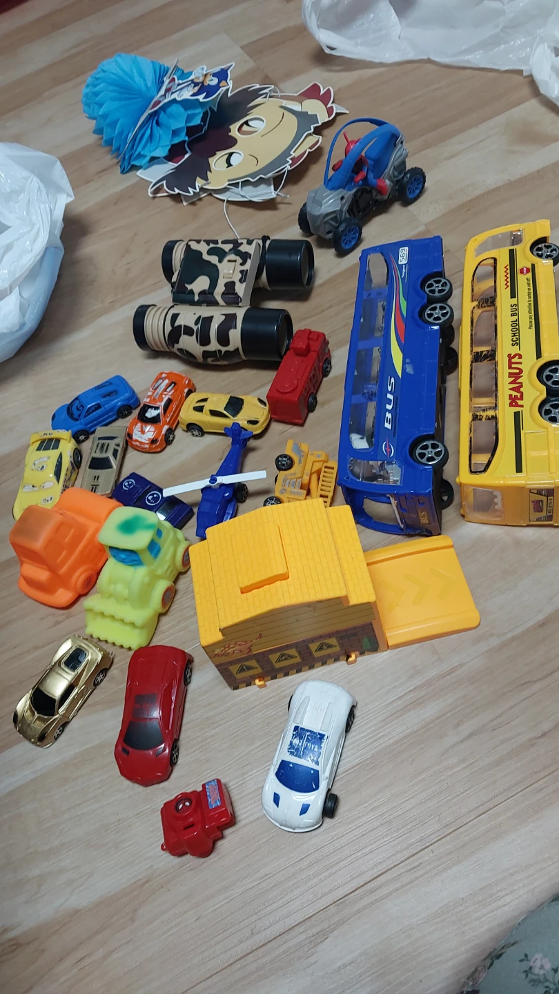 Assorted Toy Vehicles and Binoculars #freecycle