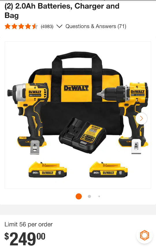 20V Max DeWalt ATOMIC Combo Kit + Tool Box - photo 2