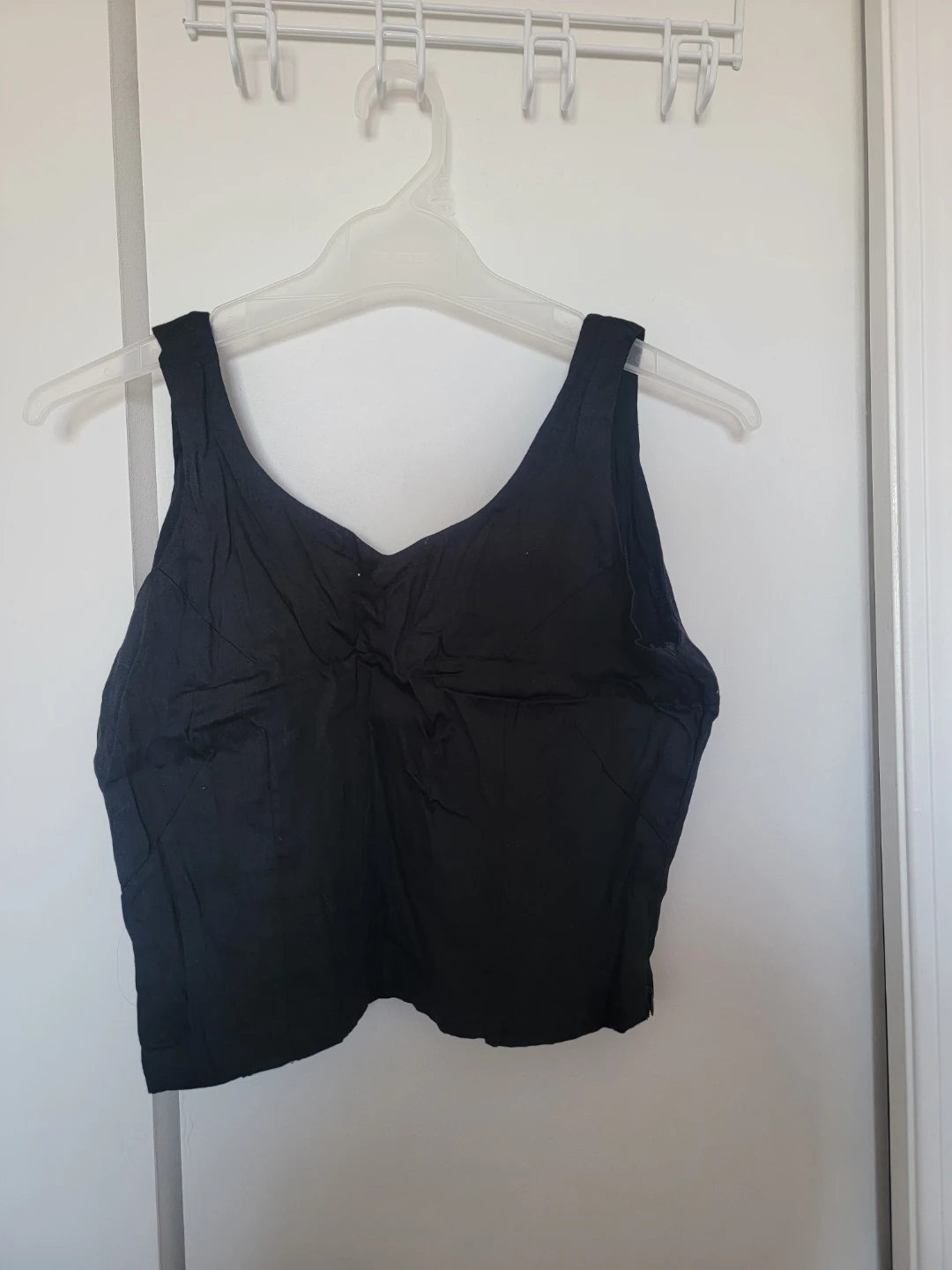 Black Linen Blend Tank Top and Capris Set - photo 2