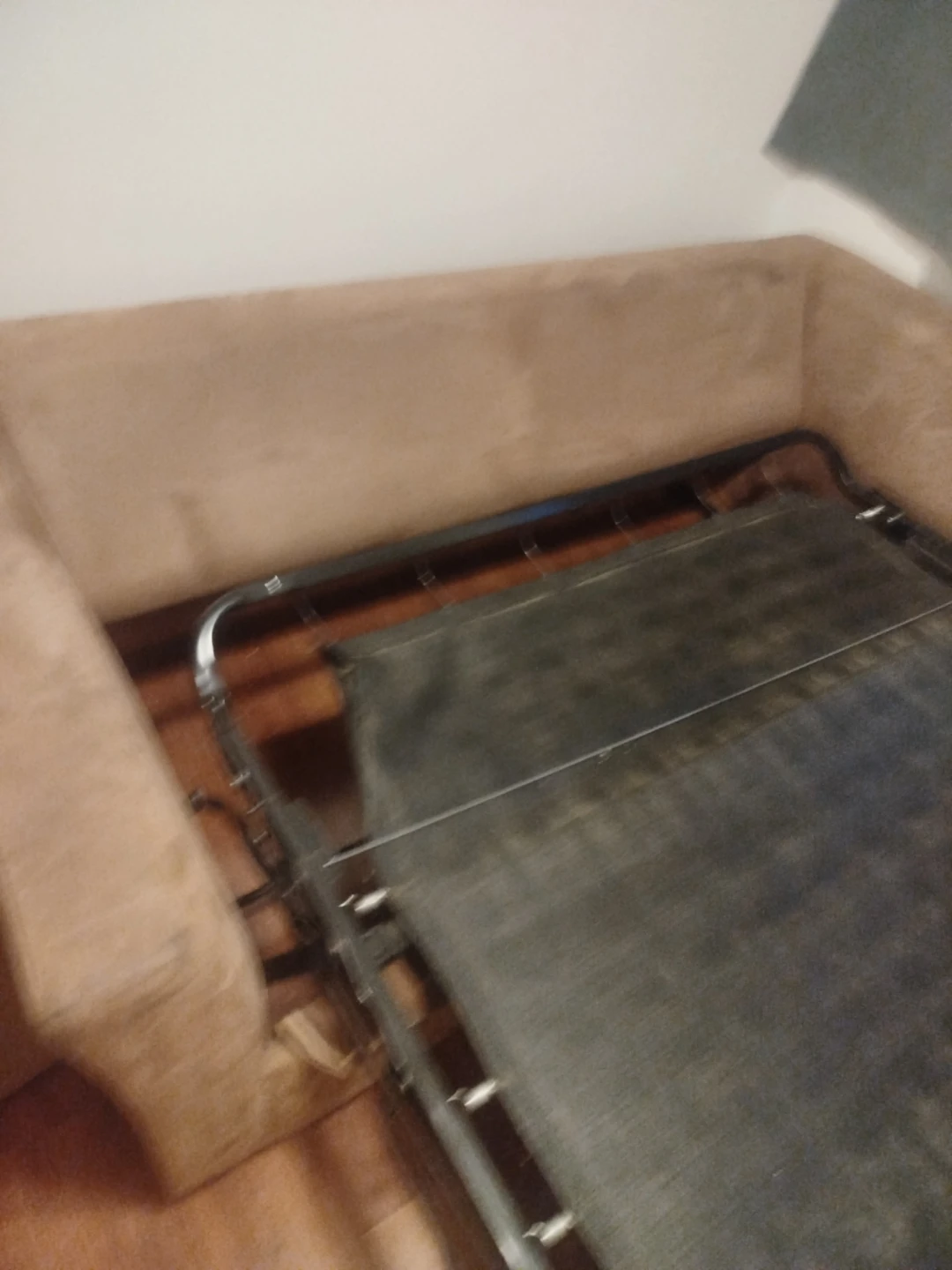 Brown Suede Loveseat Sofa Bed - photo 3