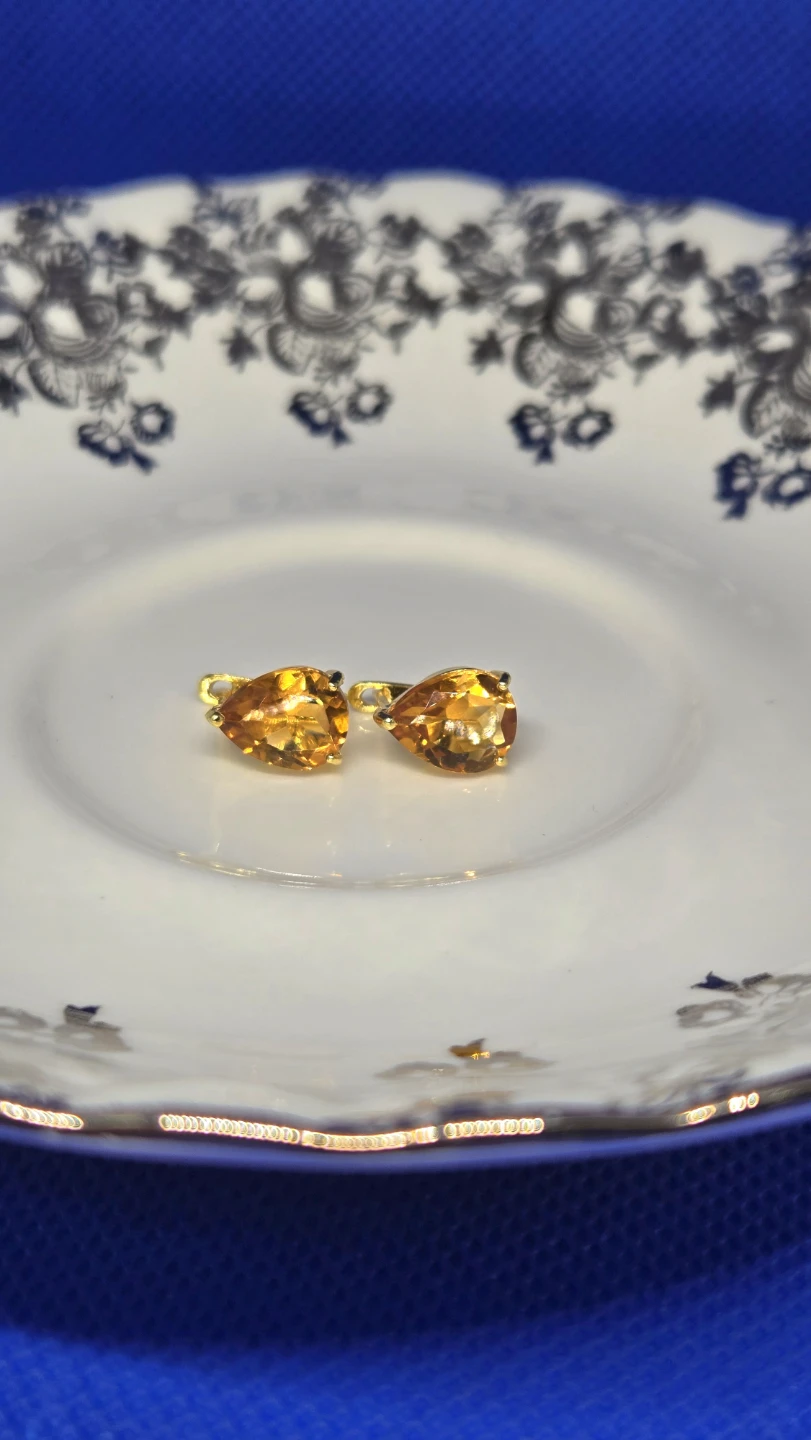 Citrine Pear Drop Earrings - photo 5
