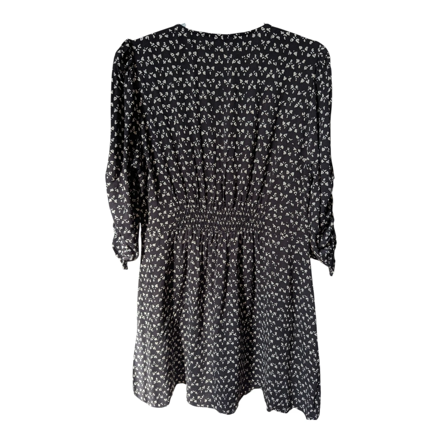 Zara Black & White Floral Dress-size Large - photo 2