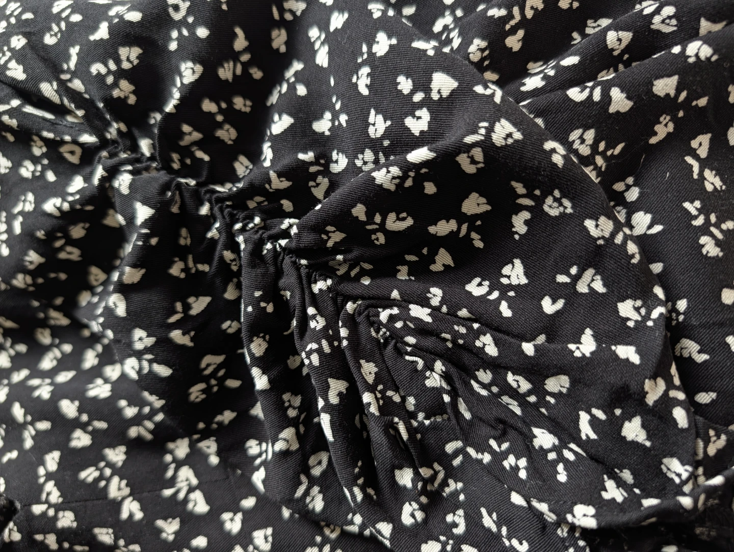 Zara Black & White Floral Dress-size Large - photo 4