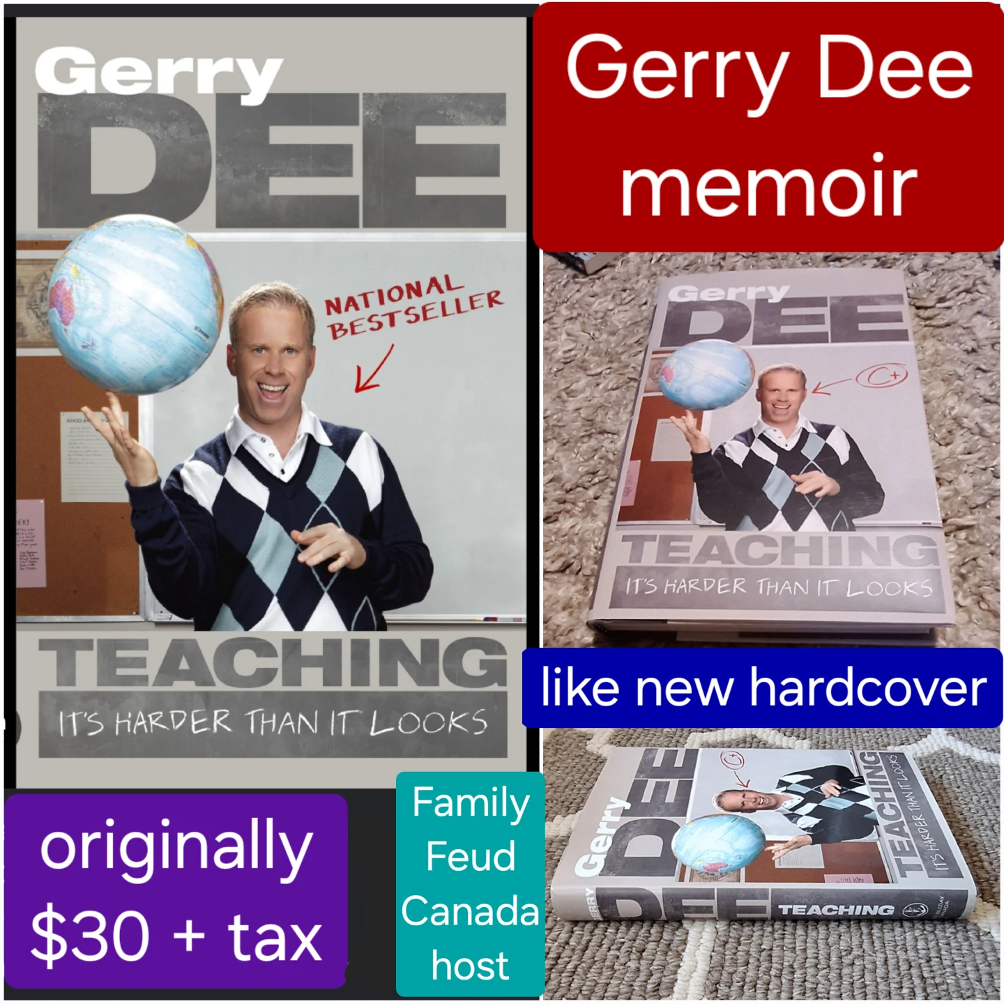 Gerry Dee memoir - like new hardcover