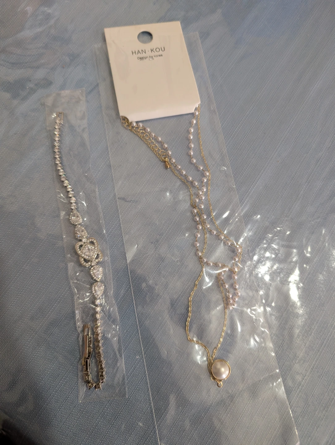 HAN KOU Bracelet and Pearl Necklace Set - photo 2