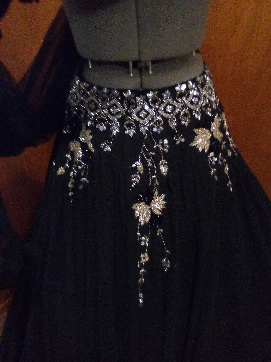 Black Embellished Lehenga with Dupatta - photo 5