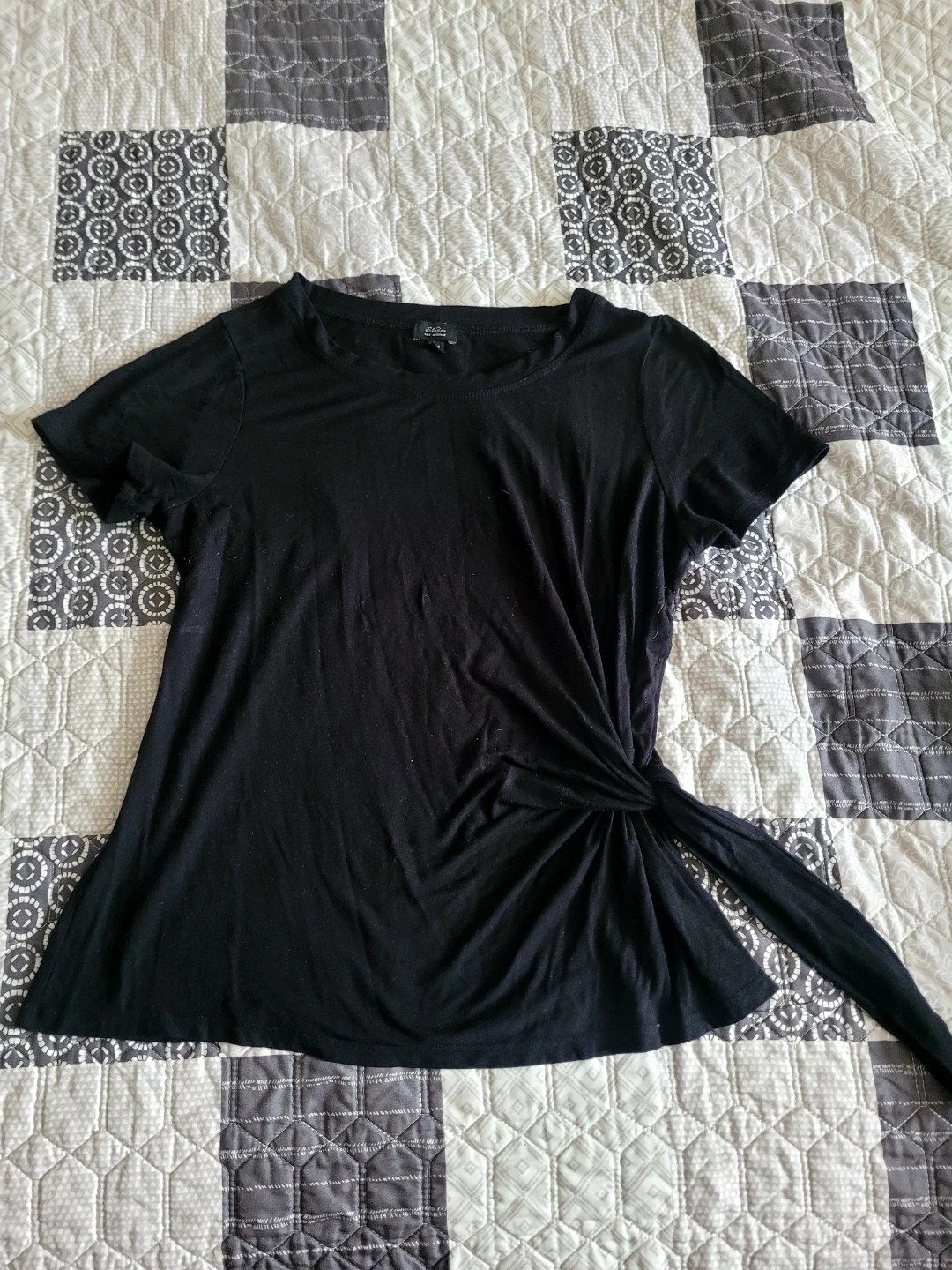 Storm Black Knot Detail T-Shirt - Size M