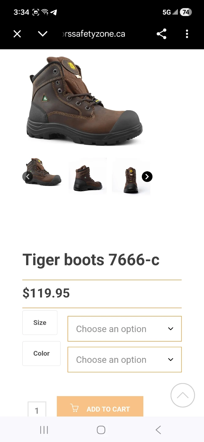 Tiger Boots 7666-c Work Boots sz 9 - photo 2