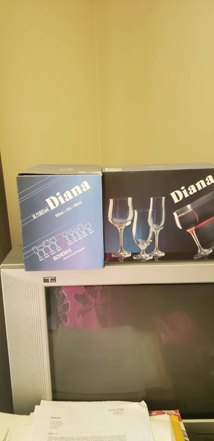 Bohemia Diana Wine Glasses 6/190ml x 2