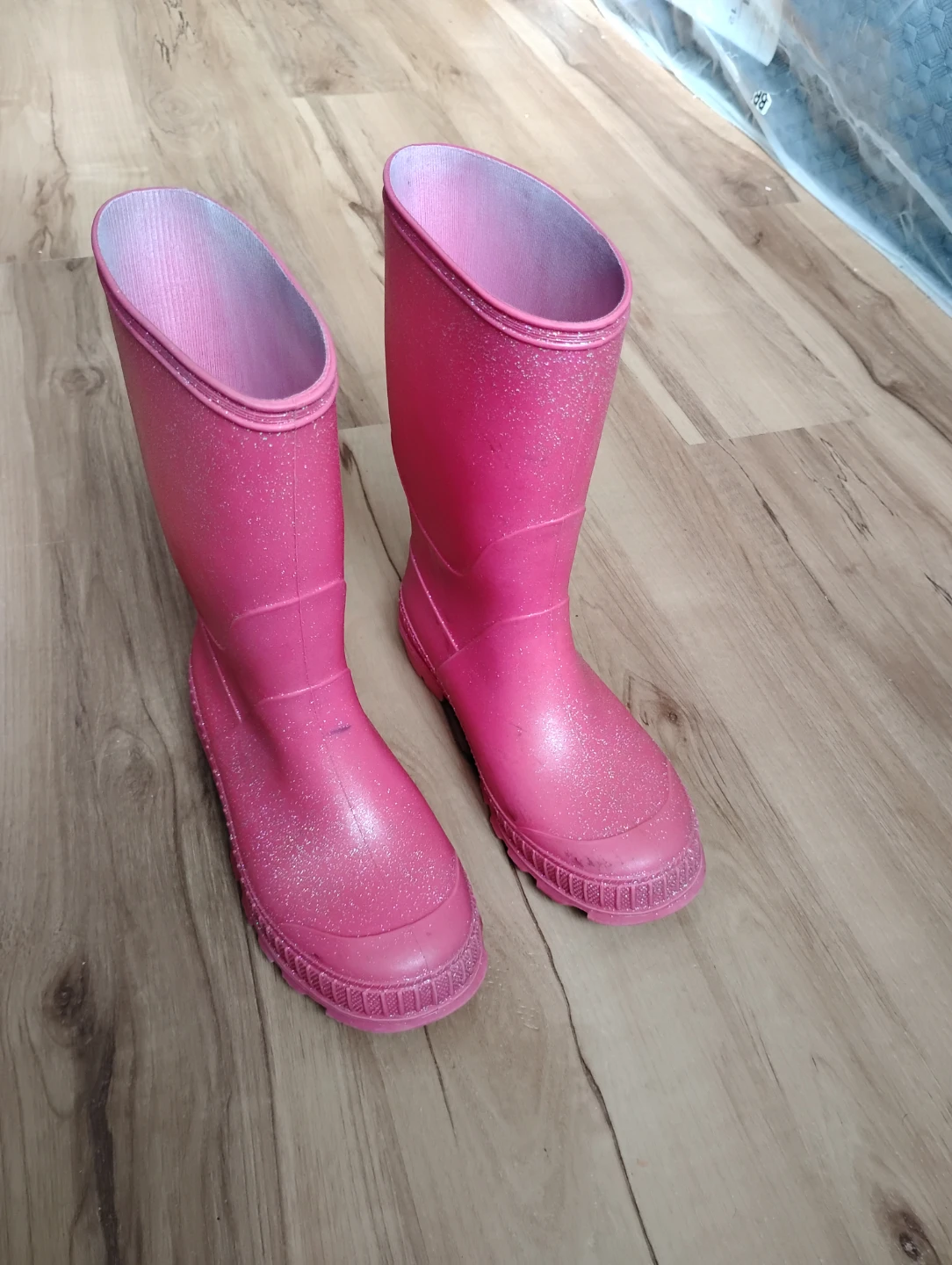 Pink Glitter Rain Boots