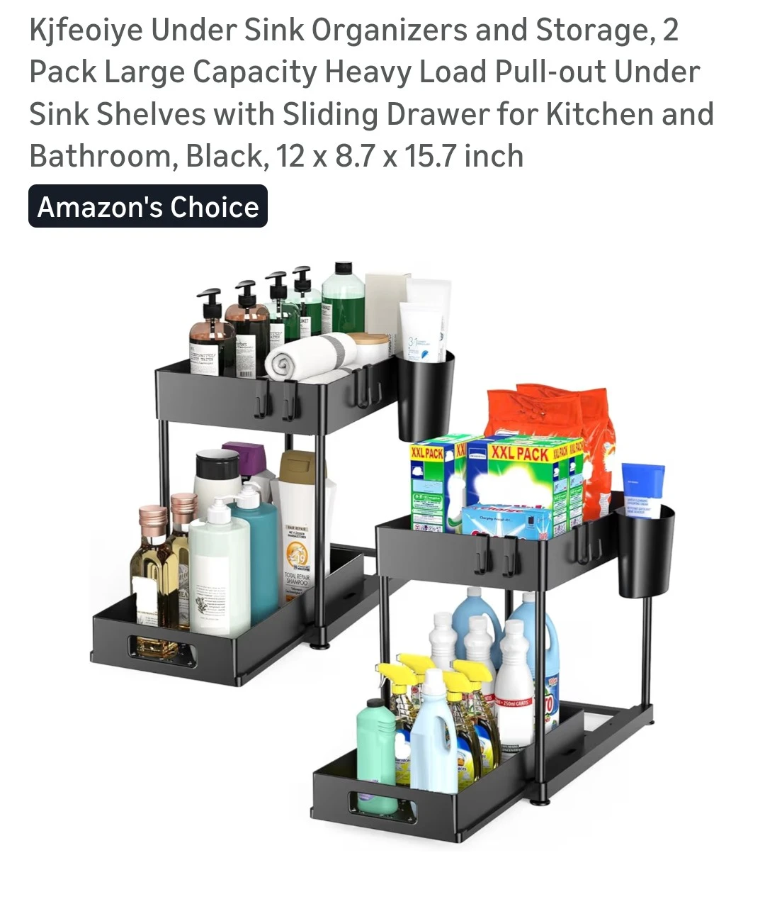 Set of 2 under sink organizers*new* - photo 4