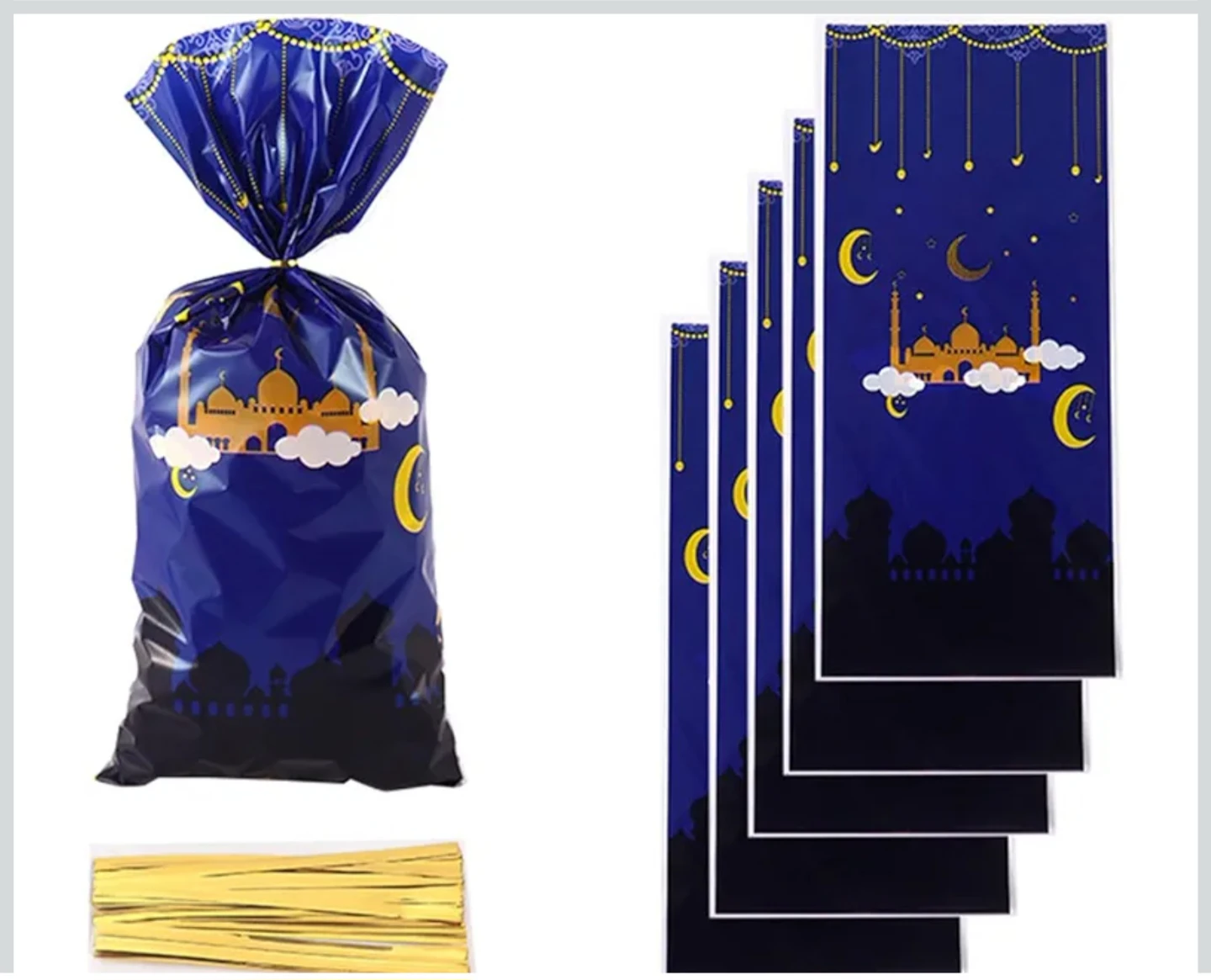 Ramadan Eid Party Treat Bags with Ties - Set of 20 - photo 2