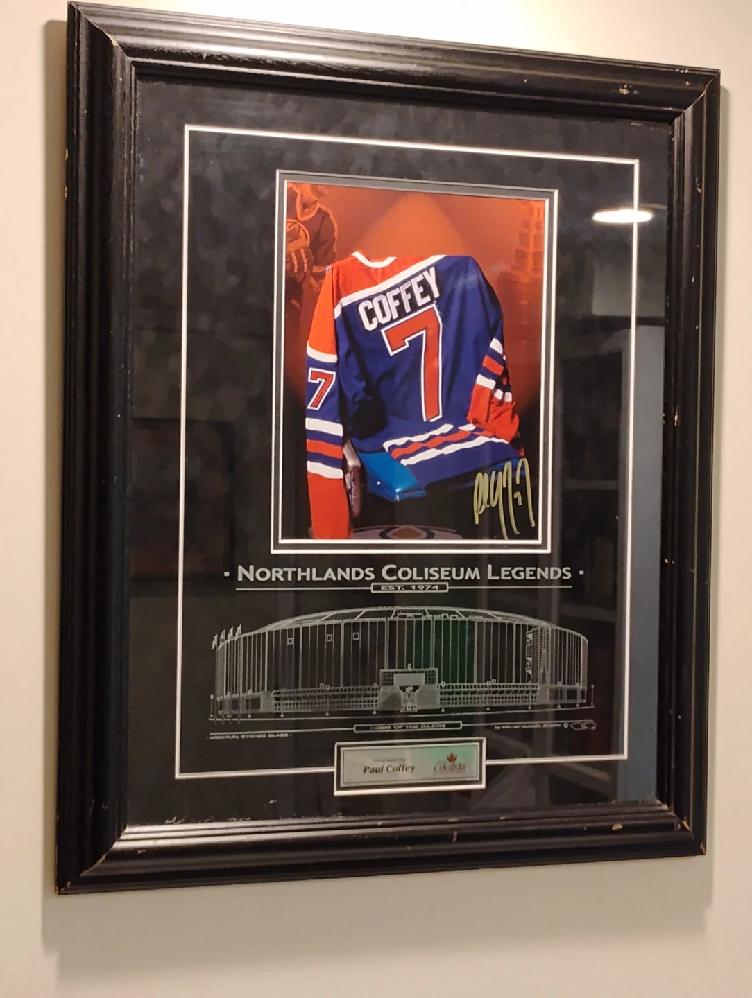 Paul Coffey Northlands Coliseum Legends Framed Art