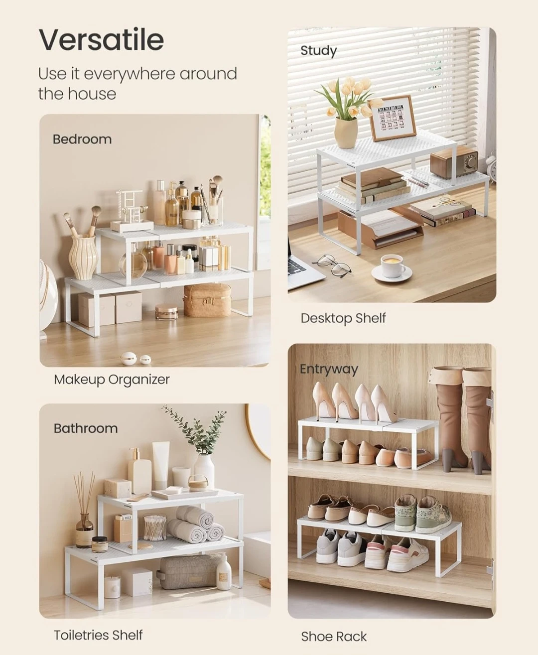 SONGMICS White Expandable Shelf - photo 5