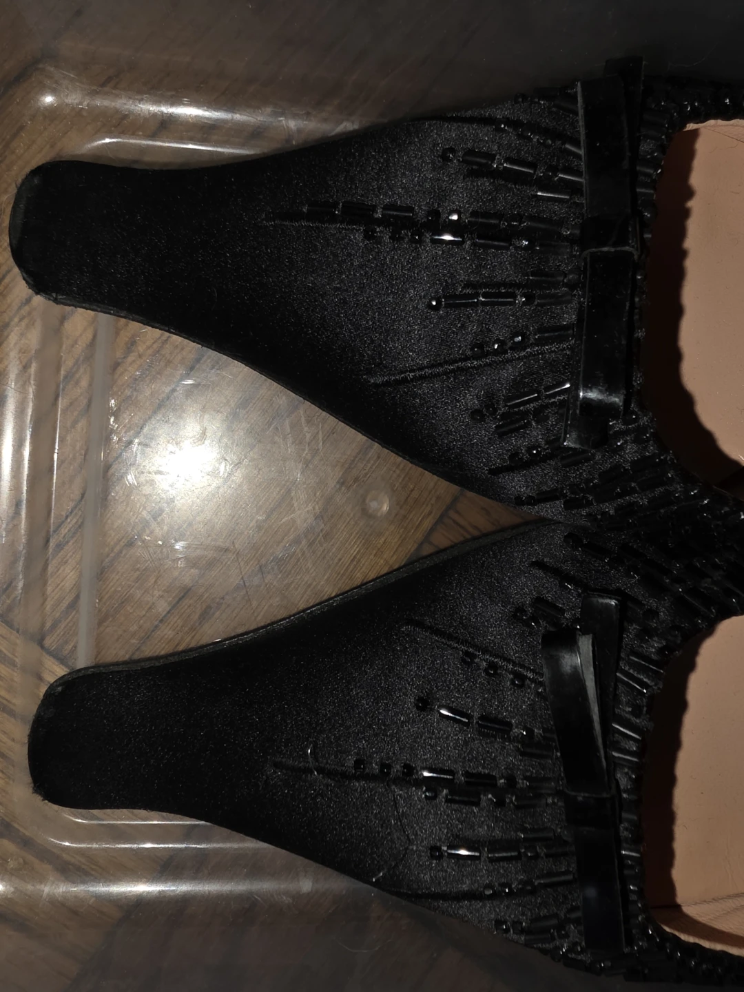 Vintage Prada Black Beaded Heeled Mules - Size 38 - photo 4