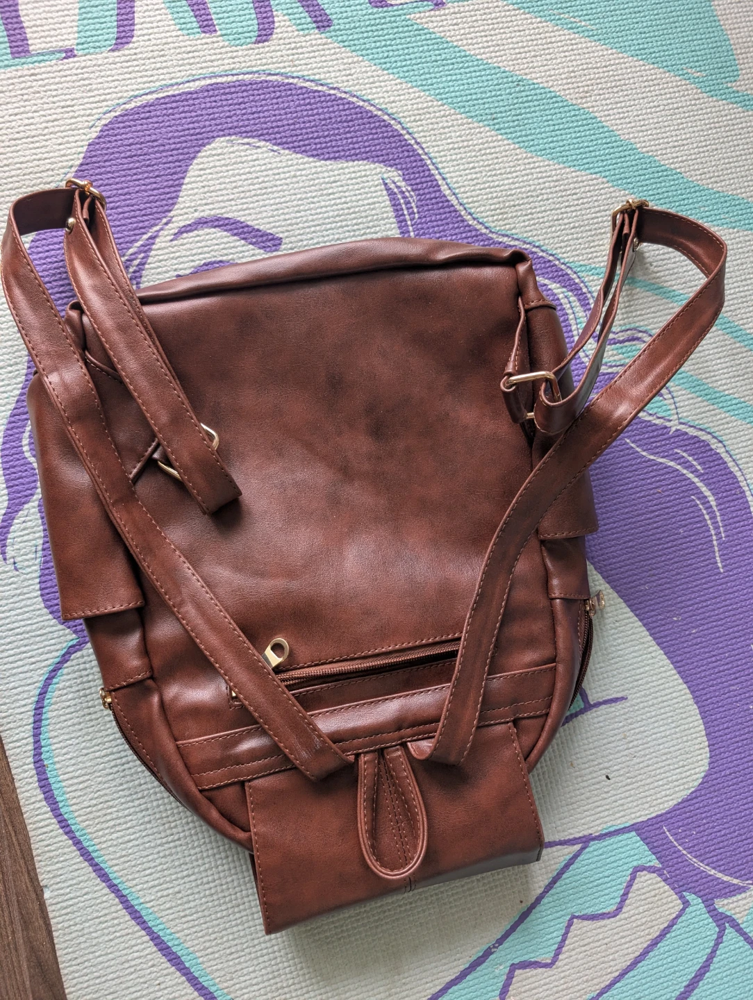Brown Floral Backpack - Clownfish - photo 2