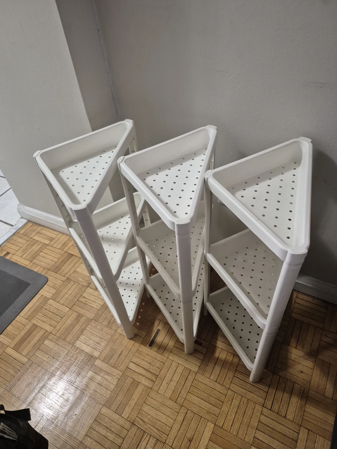 White Corner Shelf Unit