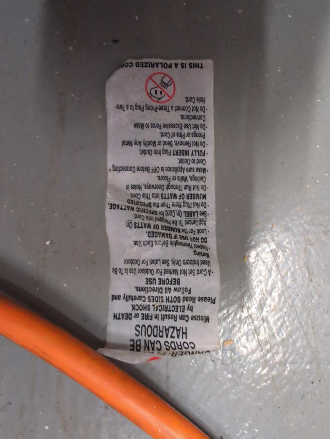 Orange Heavy Duty Extension Cord - photo 2