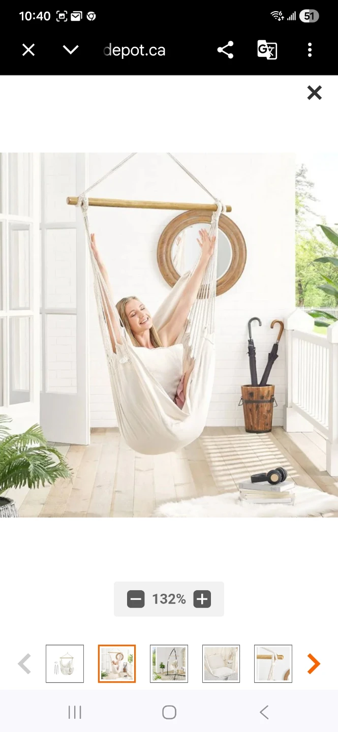 White Hammock Chair - photo 2