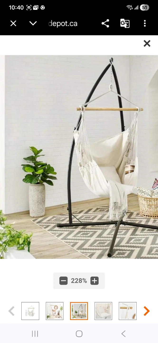 White Hammock Chair - photo 3