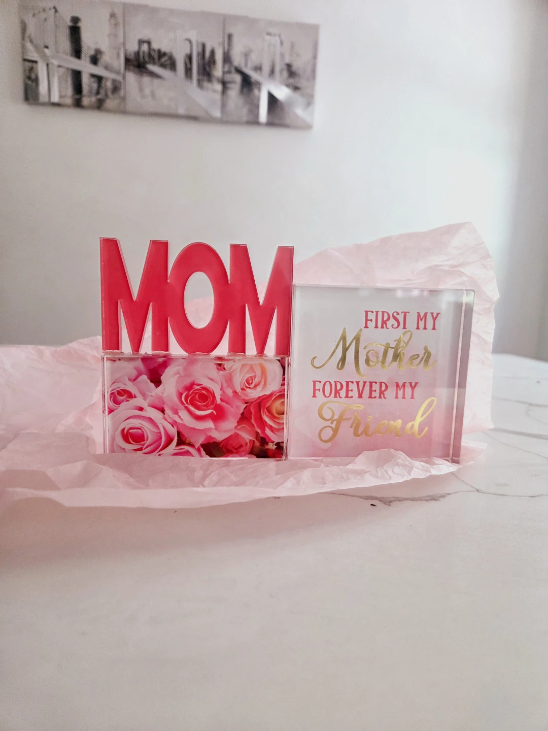 MOM 'First My Mother Forever My Friend' Photo Block