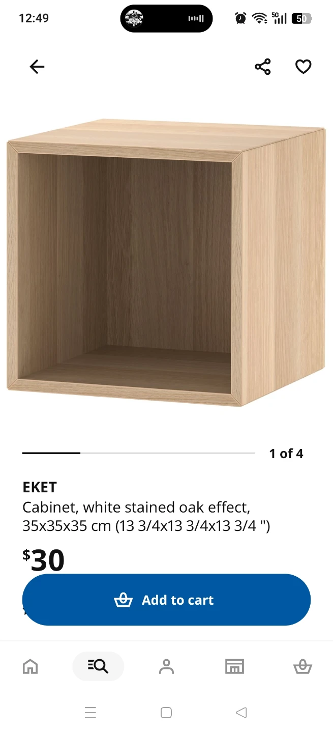 IKEA EKET Cabinet - White Stained Oak Effect - photo 4