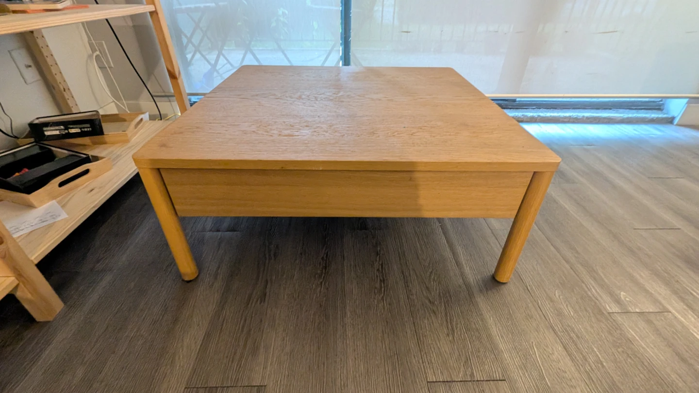 Wooden Coffee Table with Drawer