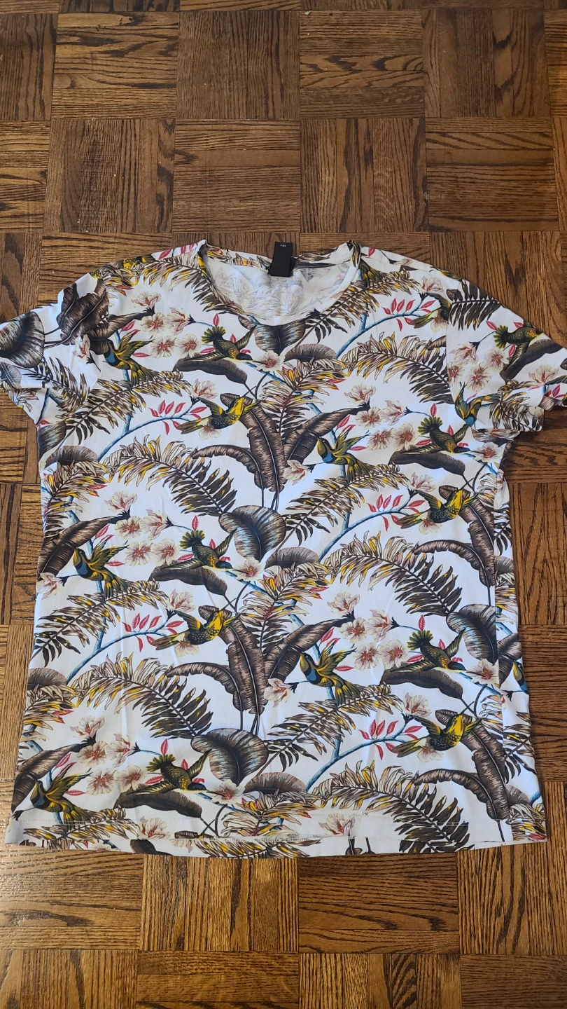 Men's H&M Tropical Bird Print T-Shirt