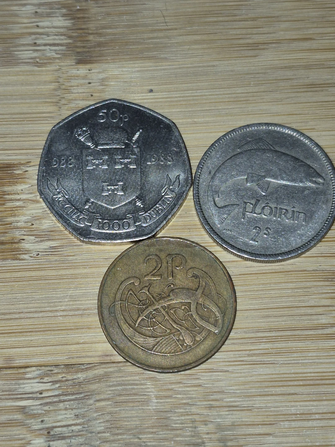 Irish 50p, 2p, and 25p Coins - photo 2